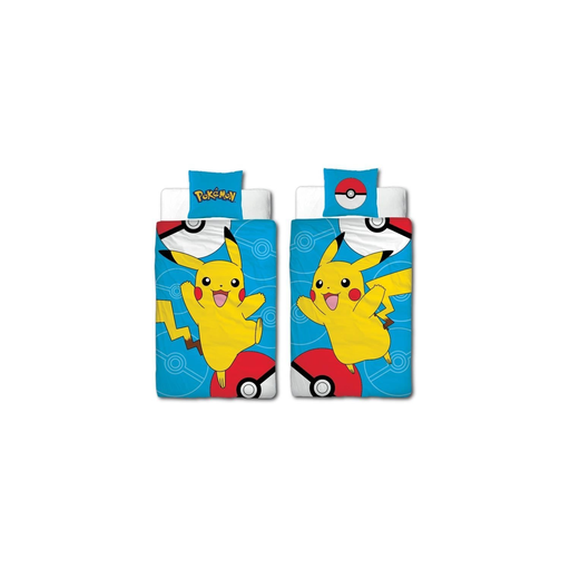 [3700891712507] POKEMON Parure De Lit Pikachu III Microfibre 140x200cm + 1 Taie 63x63cm