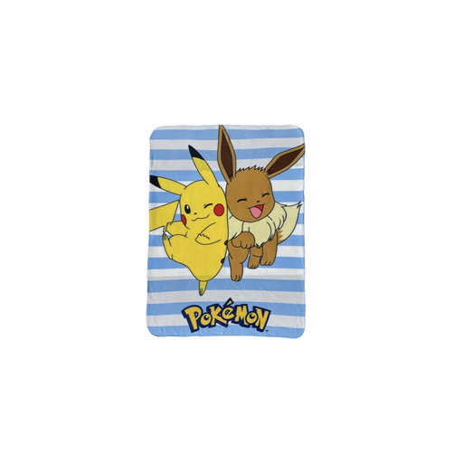 [3700891714136] POKEMON Pikachu And Eevee Throw Blanket 100 X 140cm