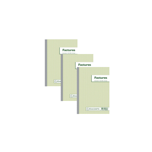 [3700928914614] EXACOMPTA Duplicate Carbonless Invoice Books A5 50 Sheets 3278E - Pack of 3