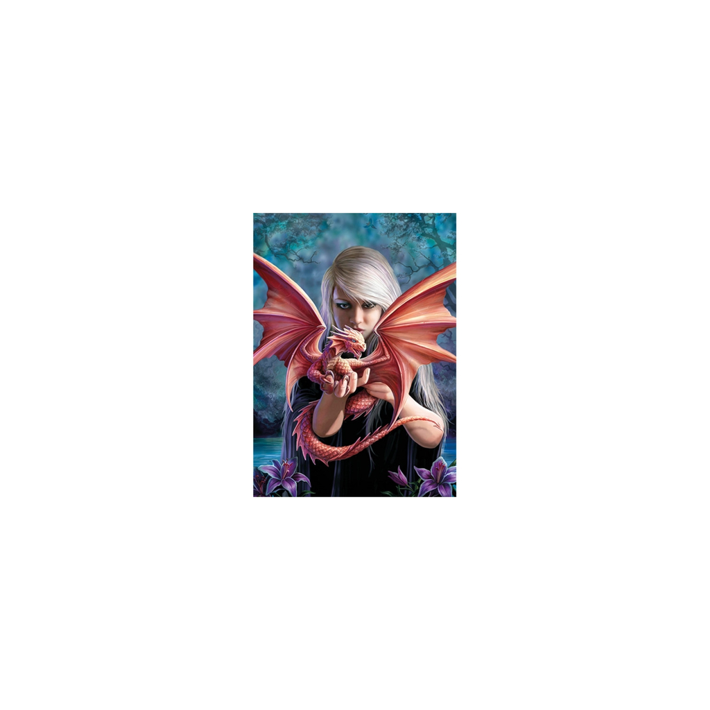 CLEMENTONI Puzzle Dragonkin 1000 Pieces Anne Stokes Collection Dragon Rose Et Femme 39640