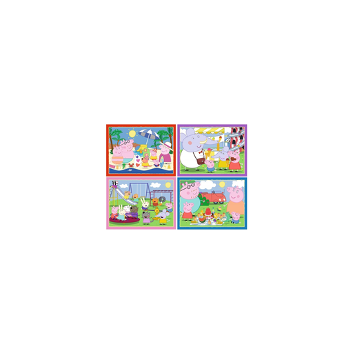 [3701267574187] RAVENSBURGER 4 Progressive Peppa Pig Puzzles: Beach, Park and Picnic 12/16/20/24 pieces