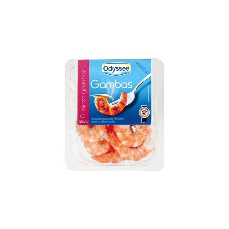 ODYSSÉE Gambas Cozidas e Descascadas 125 g