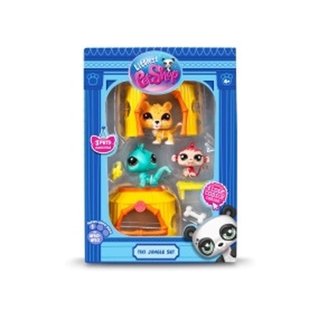 BANDAI Littlest Pet Shop Tiki Jungle 3 Animals and Accessories
