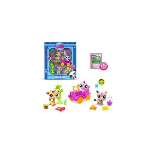 [3701405819187] BANDAI Littlest Pet Shop Safari 3 Animals and Accessories