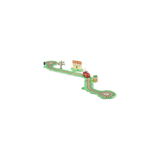 [3701405830465] BANDAI Peppa Pig Set Tren Clickety Clack con Estación Interactiva, Desde 3 años