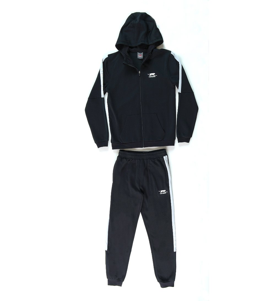 AIRNESS Survêtement avec cardigan zippé à capuche enfant Noir et blanc