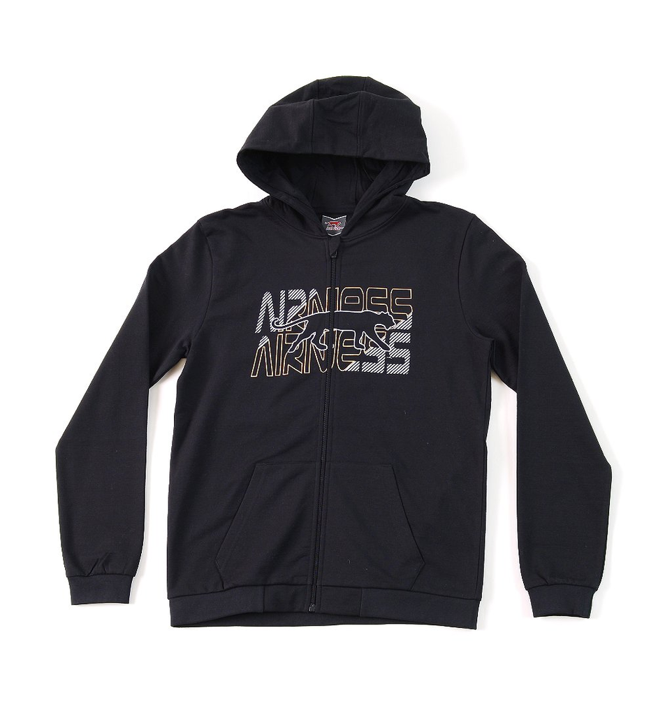 AIRNESS Kids' Fleece Hooded Sweatshirt Black