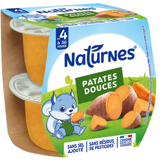 [3701669200639] NATURNES Sweet Potato Vegetable Puree for Babies 2x130g