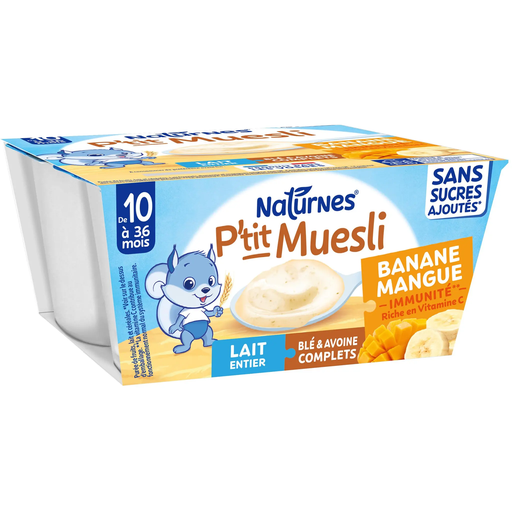 [3701669201032] NATURNES Muesli Banana Manga Leite inteiro Trigo e Aveia 4x90g