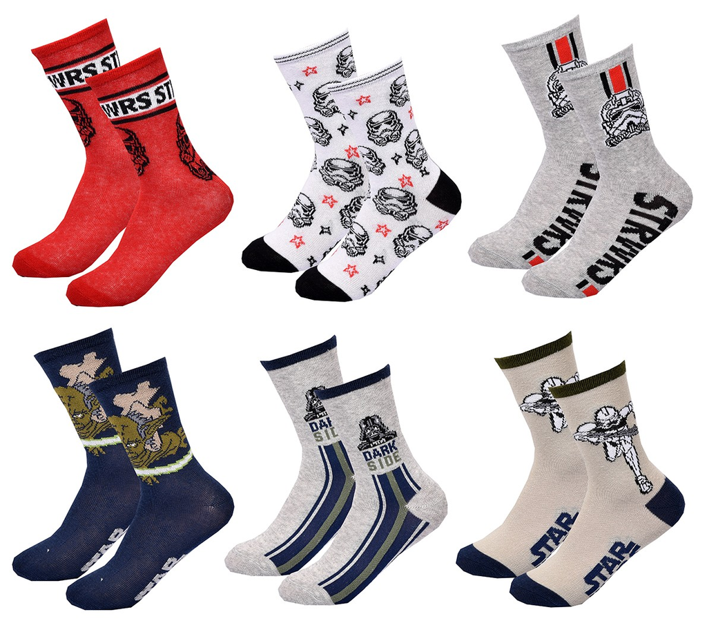 STAR WARS Calcetines Niño DISNEY 6 Pares