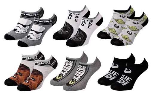 [3701759602688] STAR WARS Calcetines Niño DISNEY 6 Pares