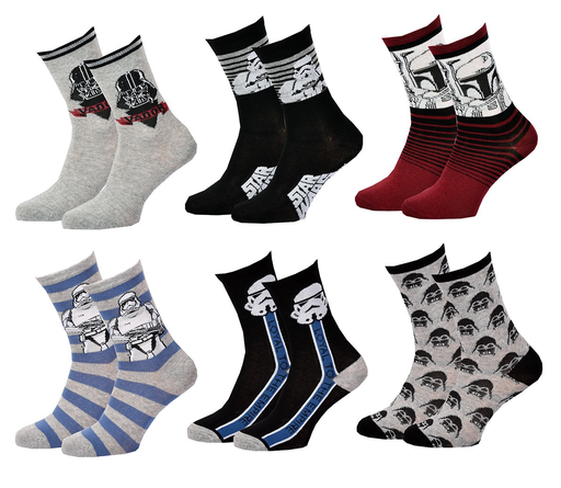 [3701759602763] STAR WARS Calcetines Niño DISNEY 6 Pares