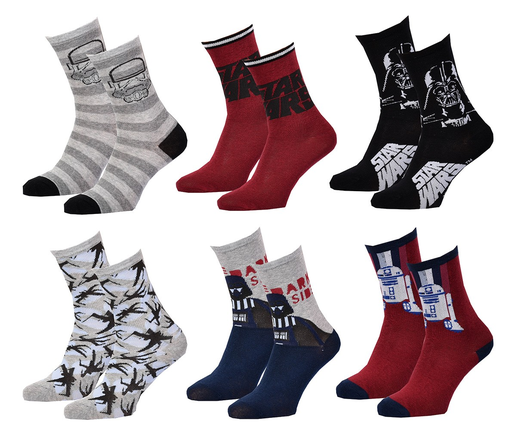 [3701759602794] STAR WARS Calcetines Niño DISNEY 6 Pares