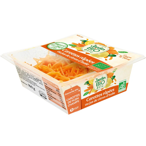 [3760018881011] JARDIN BIO ETIC Grated Carrots with Italian Lemon Juice 160 g