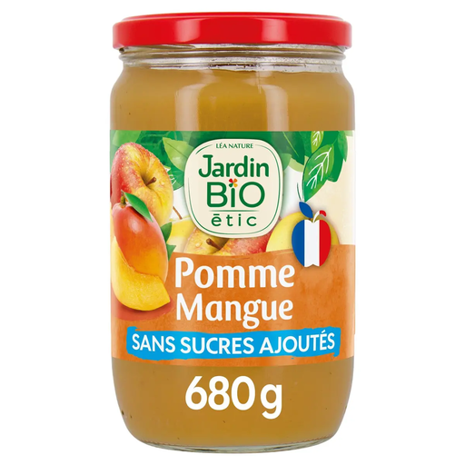 [3760020506360] JARDIN BIO ETIC French Apple and Mango Puree 680 g