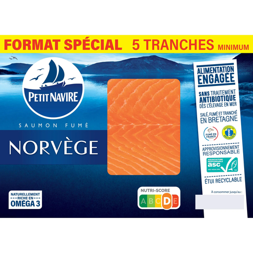 [3760253432672] PETIT NAVIRE Atlantic Smoked Salmon Norway 150g