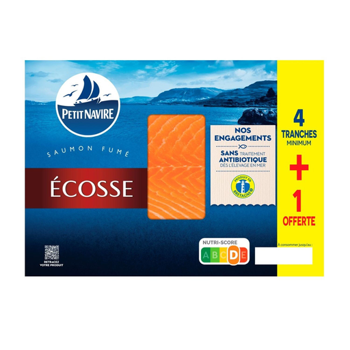 [3760253433143] PETIT NAVIRE Scottish Smoked Salmon 5 slices 140 g