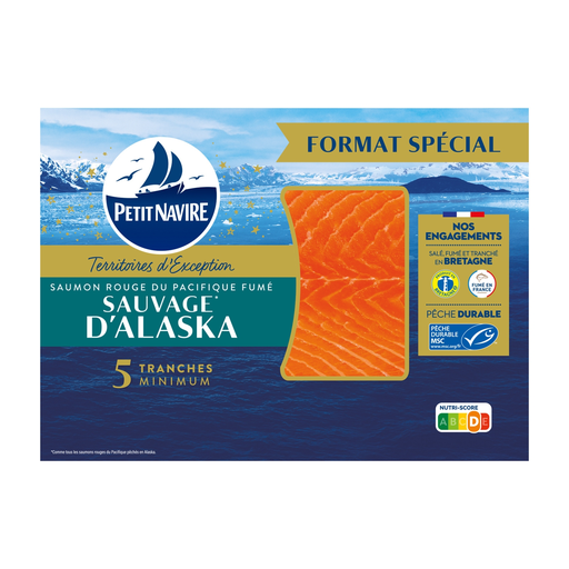 [3760253433310] PETIT NAVIRE Pacific Red Smoked Salmon 135 g