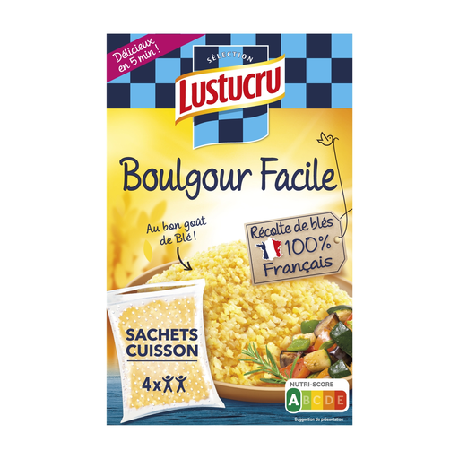 [3760341070281] LUSTUCRU Bulgur fácil cocción 5min 4 bolsas de 360 g