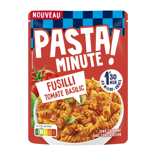 [3760341071103] LUSTUCRU Fusili Tomates Basilic Pasta Minute 220 g