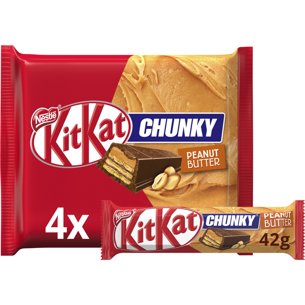 KITKAT Chunky Peanut Butter chocolate bars 168 g