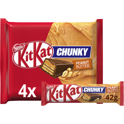 [3800020418819] KITKAT Chunky Barres de chocolat peanut butter 168 g