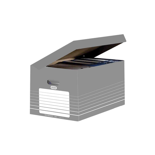 [4002030008045] OXFORD 10 Conteneurs D'archives Avec Couvercle A4 Gris
