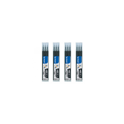 [4004312548911] PILOT 4 Packs of 3 Frixion Refills 0.7mm Tip Black