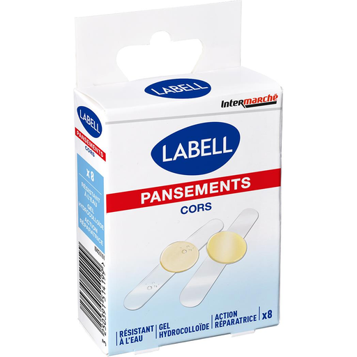 [3250391514199] LABELL Pensos para calos com gel hidrocoloide resistente à água 8 pensos