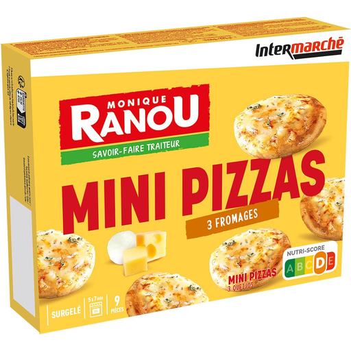 [3250391518258] MONIQUE RANOU 3-Cheese Mini Pizzas Wood-Fired 270 g