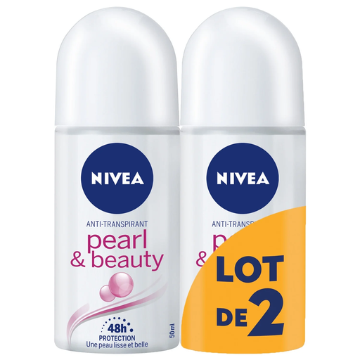 [4005900704962] NIVEA Desodorizante roll-on Antitranspirante 48h Pérola, lote de 2 roll-on