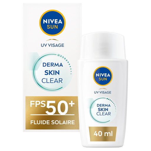 [4006000062891] NIVEA Crème Solaire Visage SPF 50+ Derma Skin Clear 40 ml