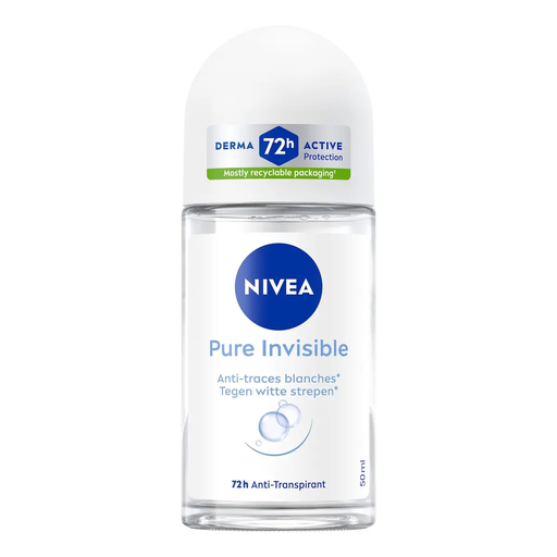 [4006000212821] NIVEA Desodorante Pure Invisible Roll-on 72h 50 ml