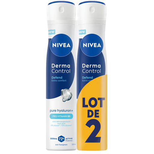[4006000245331] NIVEA Deodorant Spray Derma Control Defend Anti-Itch Pure Hyaluron+ Pro-Vitamin B5 72H active 200 ml