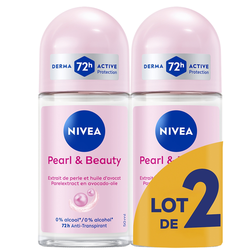 [4006000249902] NIVEA Desodorante Roll-On Antitranspirante 72H Pearl Beauty 2x50ml