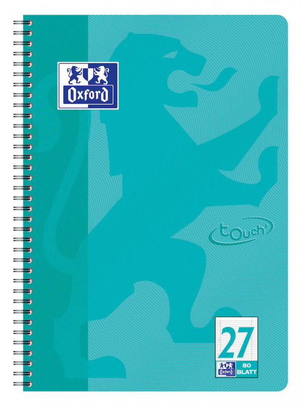 OXFORD TOUCH Notepad A4+ 80 sheets Aqua