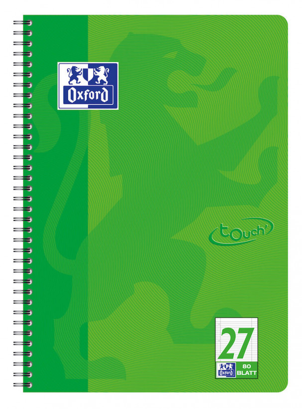 OXFORD TOUCH Notebook A4+ 80 sheets Green