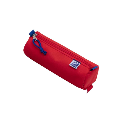 [4006144055803] OXFORD Estuche Redondo, Poliéster, Rojo