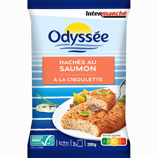 [3250391546893] ODYSSÉE Salmon patties with chives 200 g