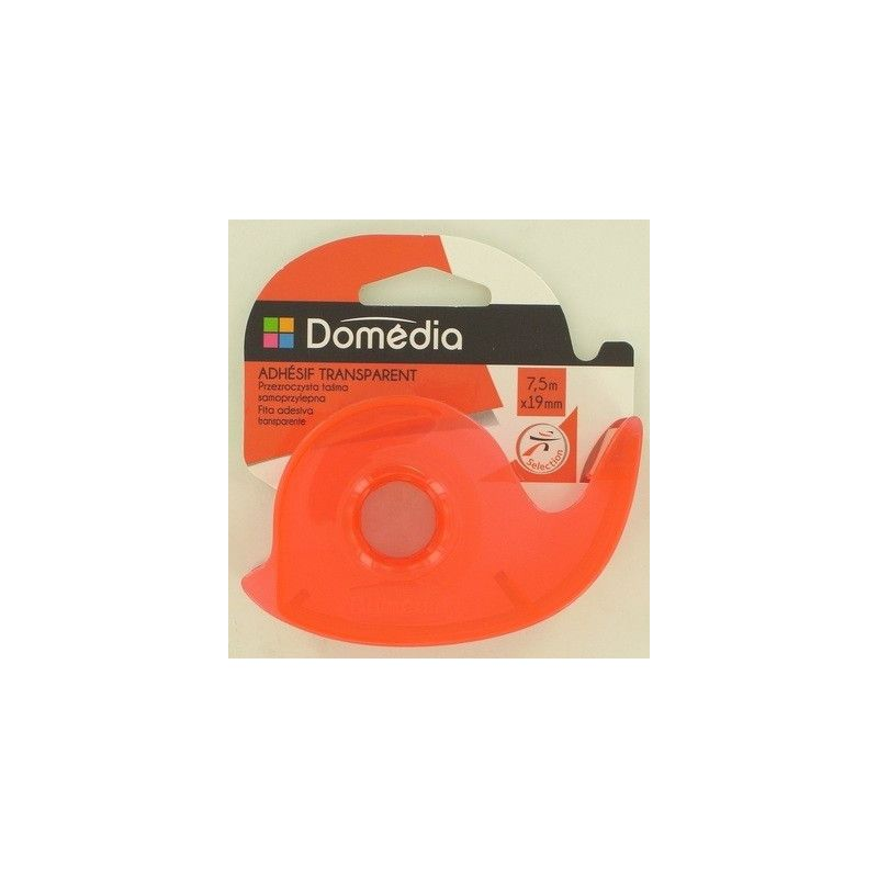 DOMÉDIA Transparent Adhesive Tape with Dispenser 7.5 m x 19 mm