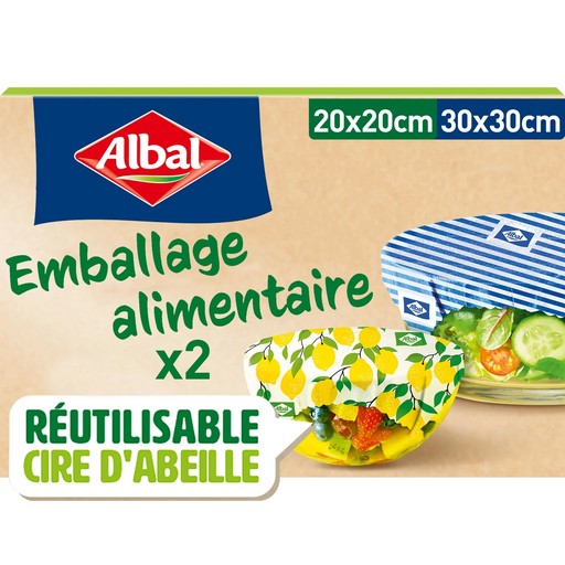 [4008871215710] ALBAL Embalagem alimentar de cera de abelha lote de 2