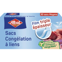 ALBAL Freezer bags with ties, medium size, 40 bags