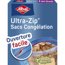 ALBAL Sacs congélation recyclés Ultra-zip grande taille 8 sacs