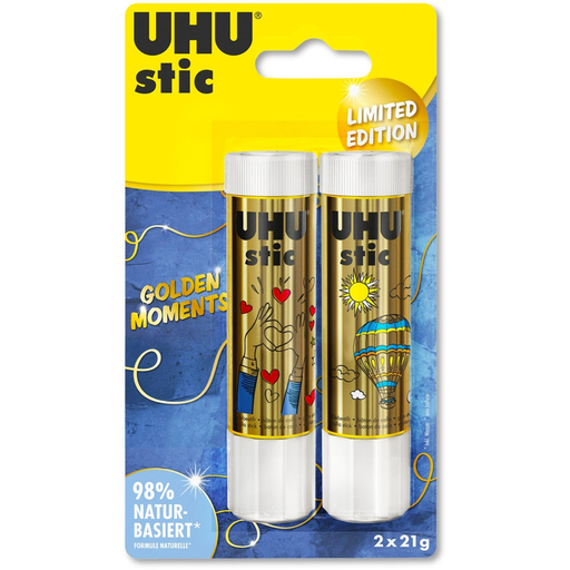 [4026700347159] UHU Glue Sticks Stic Gold 21 g pack of 2