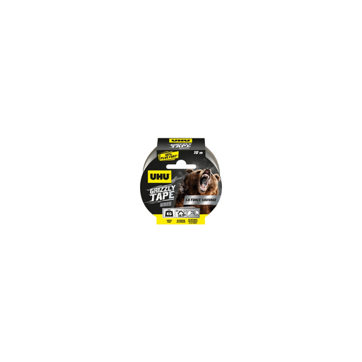 [4026700357202] UHU Fita Adesiva Grizzly Tape Muito Resistente e Impermeável Cinzento 10 m
