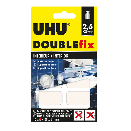 [4026700364507] UHU Adhésif double face extra fort intérieur 16 pastilles