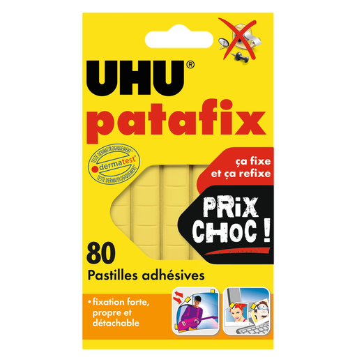 [4026700412352] UHU Patafix repositionable adhesive pads 80 count