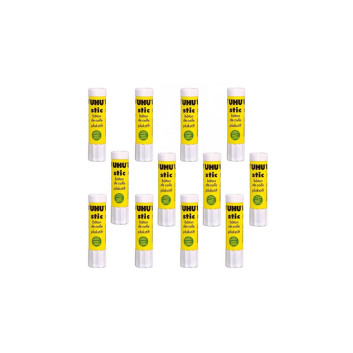 [4026700456110] UHU Barras de Pegamento Blanco 12 x 21 g