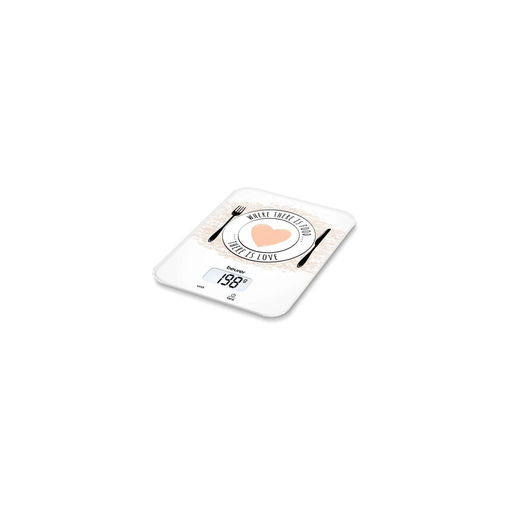 [4211125704179] BEURER Balança de cozinha KS 19 Love Branco 5 kg
