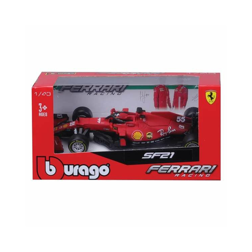 [4893993014248] BBURAGO Carrinho de Brinquedo Ferrari F1 Carlos Sainz 1:43